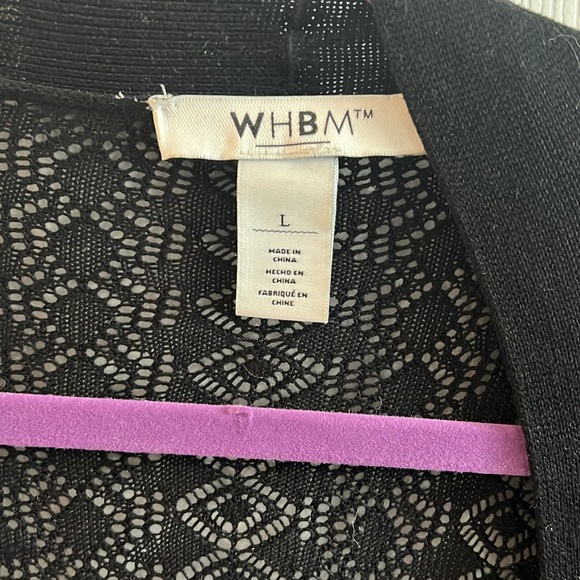 WHBM black pointelle cardigan - Picture 2 of 3